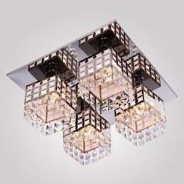 Luster Modern Crystal Stainless Living 4 Lights
