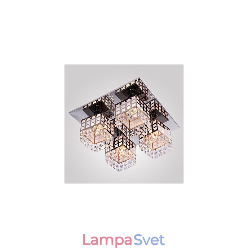 Luster Modern Crystal Stainless Living 4 Lights