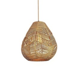 Severské retro stropné svetlo prírodné papierové lano ručne tkané tienidlo na lampu