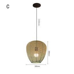 Závesné svetlo z papierového lana Country Retro Gradient Blue Stropná lampa