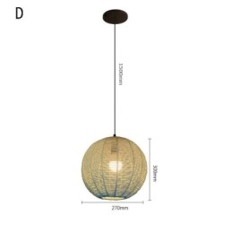 Závesné svetlo z papierového lana Country Retro Gradient Blue Stropná lampa