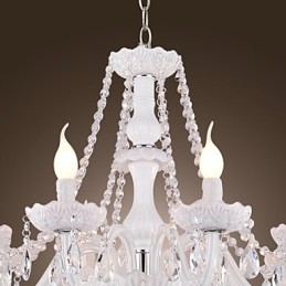 Luster White Crystal Modern Living 8 svietidiel