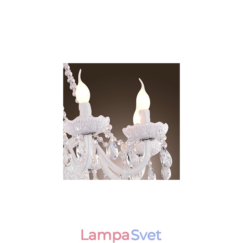 Luster White Crystal Modern Living 8 svietidiel
