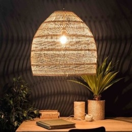 Ručne tkaný prívesok Light Ratan Závesné Light Farmhouse