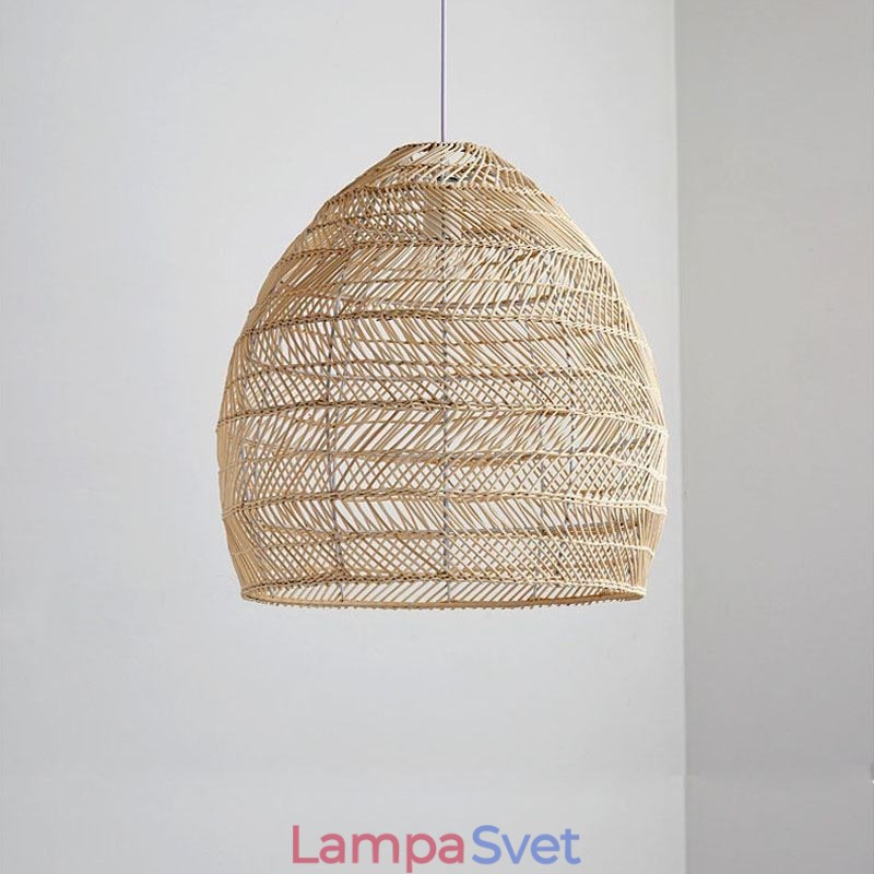Ručne tkaný prívesok Light Ratan Závesné Light Farmhouse