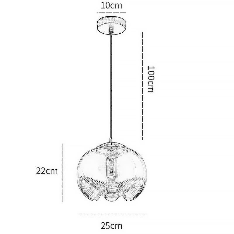 Závesné svietidlo z tyčinkového skla Moderné minimalistické kované stropné svietidlo