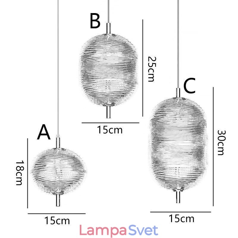 Vodné vlnité závesné svietidlo Moderné minimalistické kované stropné svietidlo