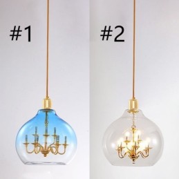 Sklenené závesné svietidlo Moderné minimalistické kované stropné svietidlo 9 svetiel