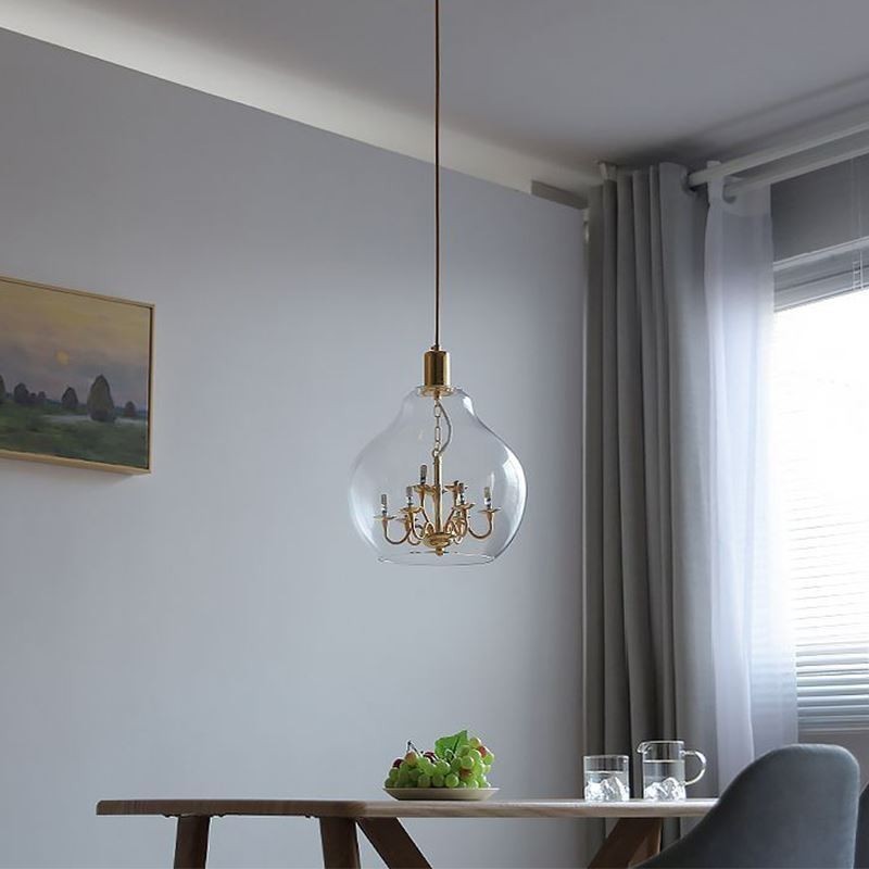 Sklenené závesné svietidlo Moderné minimalistické kované stropné svietidlo 9 svetiel