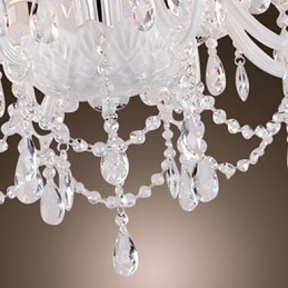 Luster White Crystal Modern Living 8 svietidiel