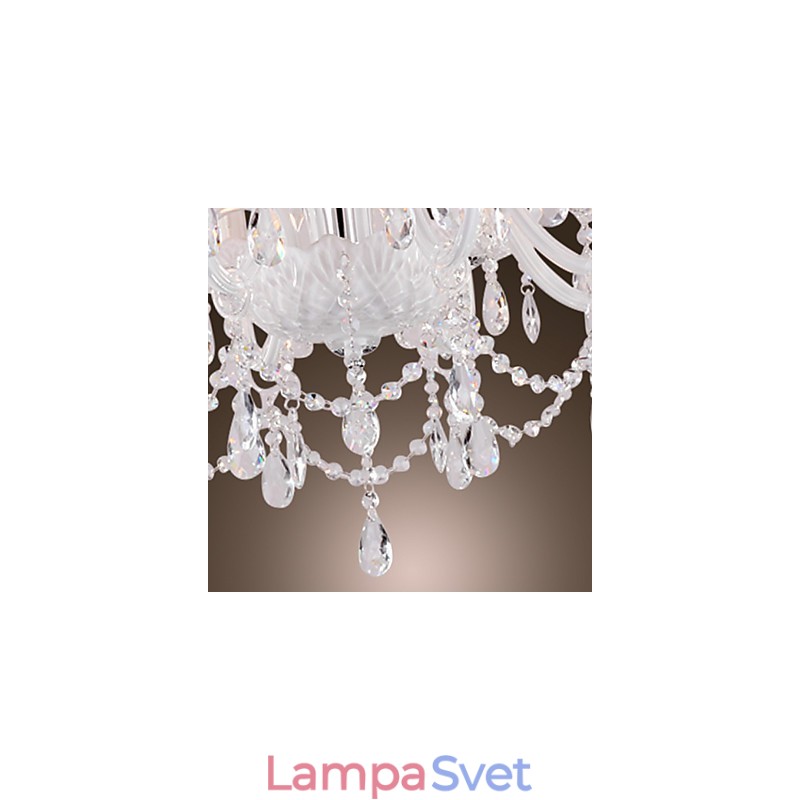 Luster White Crystal Modern Living 8 svietidiel