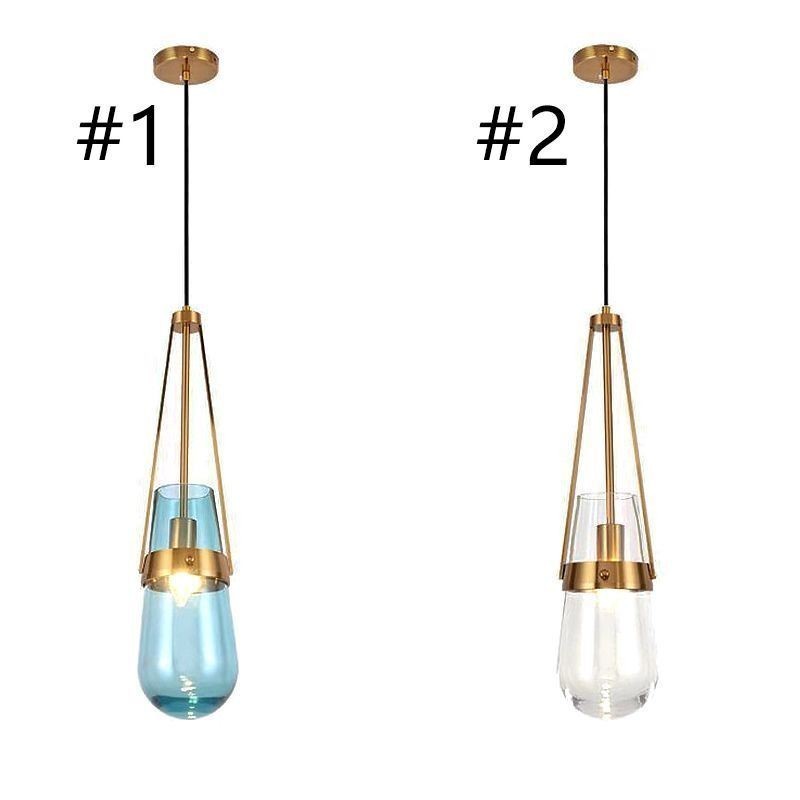 Sklenené závesné svietidlo Water Drop Moderné minimalistické kované malé stropné svietidlo