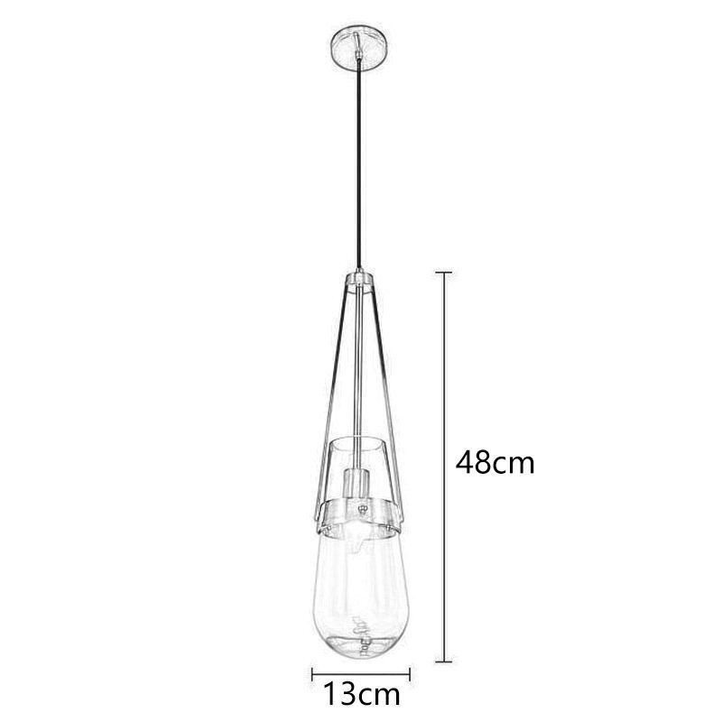Sklenené závesné svietidlo Water Drop Moderné minimalistické kované malé stropné svietidlo