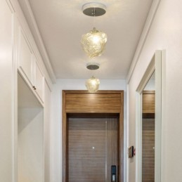 Sklenené závesné svietidlo Retro dekoratívna lampa Tienidlo v tvare kocky ľadu