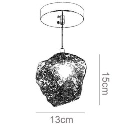 Sklenené závesné svietidlo Retro dekoratívna lampa Tienidlo v tvare kocky ľadu