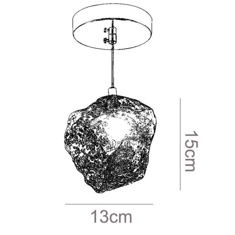 Sklenené závesné svietidlo Retro dekoratívna lampa Tienidlo v tvare kocky ľadu