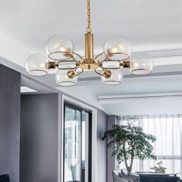 Sklenené závesné svietidlo Moderné minimalistické kované stropné svietidlo