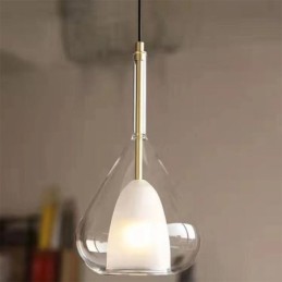 Závesné svietidlo Moderné minimalistické dvojité sklenené stropné svietidlá