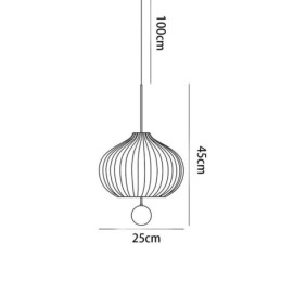 Moderné biele sklenené závesné svietidlo v tvare gule Minimalistické stropné svietidlo