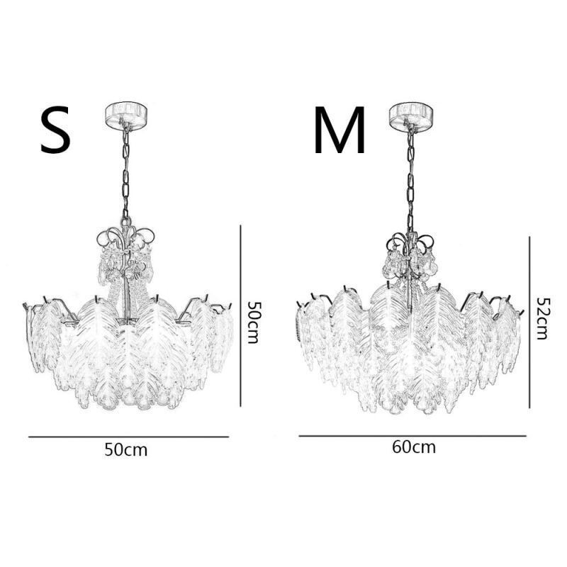 Elegantné sklenené závesné svietidlo Leaf Visiace svetlo