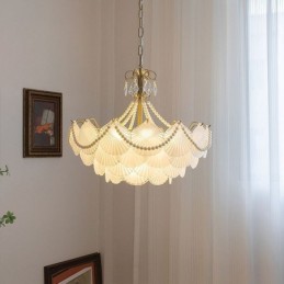 Európske sklenené závesné svietidlo Elegantné závesné svietidlo s hrebenatkami