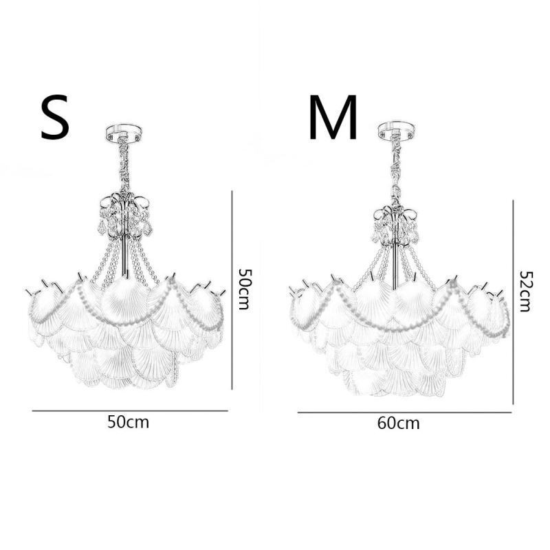 Európske sklenené závesné svietidlo Elegantné závesné svietidlo s hrebenatkami