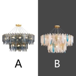 Moderné okrúhle sklenené závesné svietidlo Elegantný sklenený luster