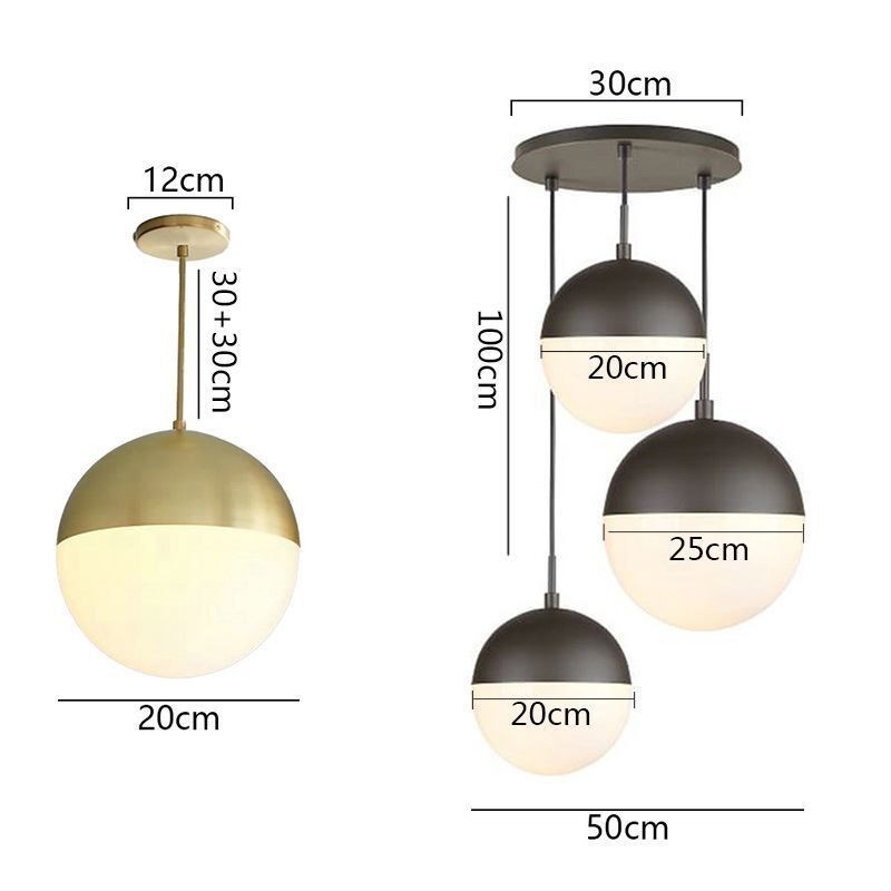 Moderná sklenená guľôčkový prívesok Light Island Ideas Lamp