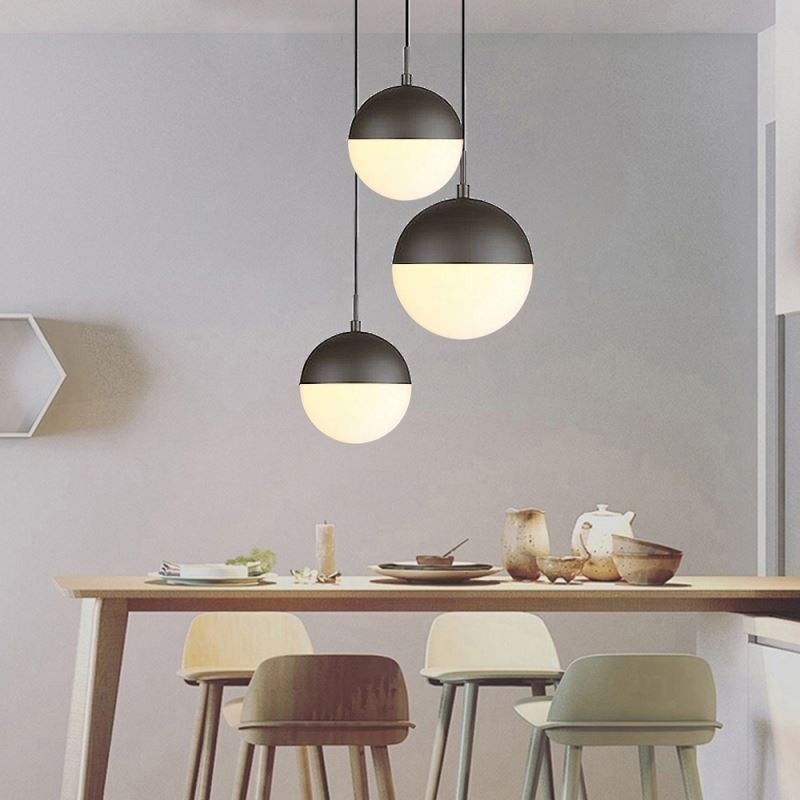 Moderná sklenená guľôčkový prívesok Light Island Ideas Lamp