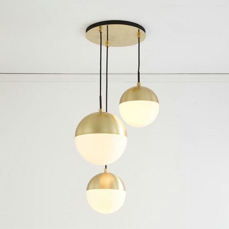 Moderná sklenená guľôčkový prívesok Light Island Ideas Lamp