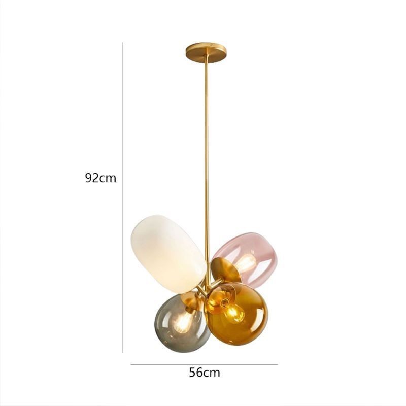 Nordic Unique Pendant Light Colored Glass Princess Balloon Light Children