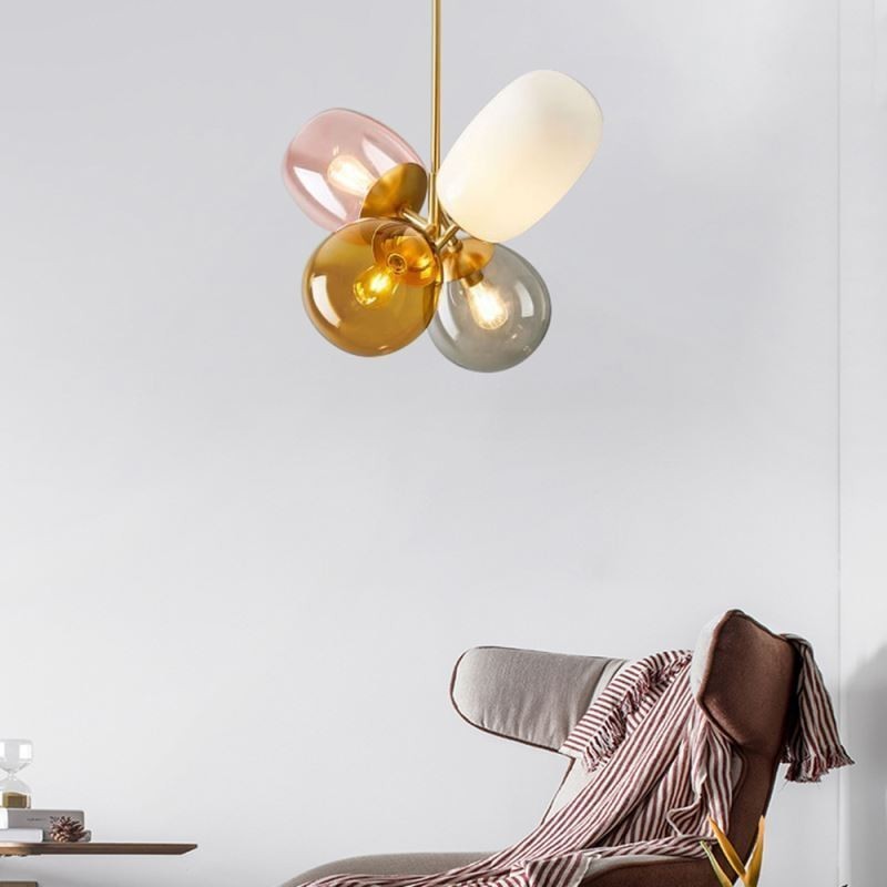 Nordic Unique Pendant Light Colored Glass Princess Balloon Light Children