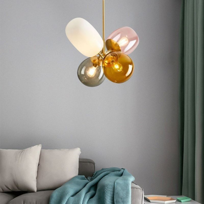 Nordic Unique Pendant Light Colored Glass Princess Balloon Light Children