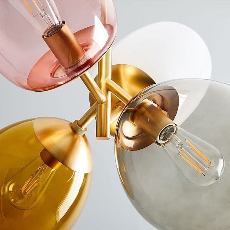 Nordic Unique Pendant Light Colored Glass Princess Balloon Light Children