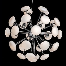 ModernYestaurant Lamp Jednoduché kruhové sklenené umenie Závesná lampa Európskeho štýlu
