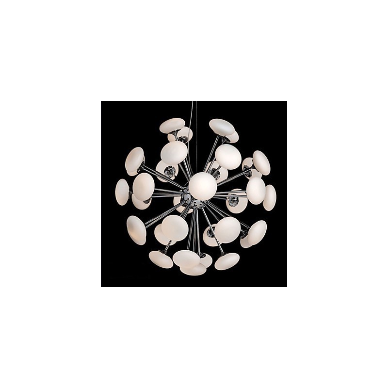 ModernYestaurant Lamp Jednoduché kruhové sklenené umenie Závesná lampa Európskeho štýlu