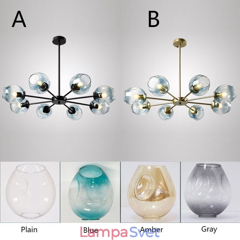 Severské sklenené závesné svetlo Čarovná fazuľová lampa Lusterové osvetlenie