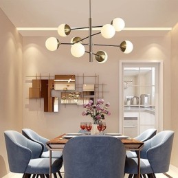 Závesné svietidlo Nordic Glass Luster v tvare magickej fazule
