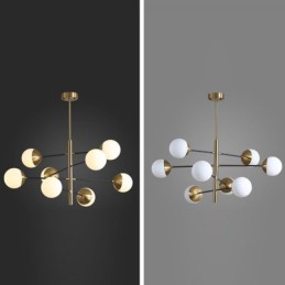 Závesné svietidlo Nordic Glass Luster v tvare magickej fazule