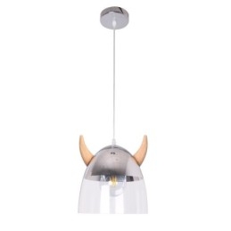 Klasické sklenené závesné svetlo Drevená rohová lampa Kreatívne osvetlenie