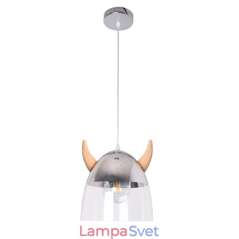 Klasické sklenené závesné svetlo Drevená rohová lampa Kreatívne osvetlenie