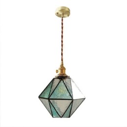 Geometrické farebné sklo Farmhouse Pendant Light