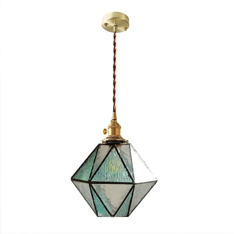 Geometrické farebné sklo Farmhouse Pendant Light