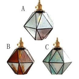 Geometrické farebné sklo Farmhouse Pendant Light