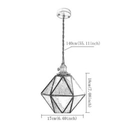 Geometrické farebné sklo Farmhouse Pendant Light