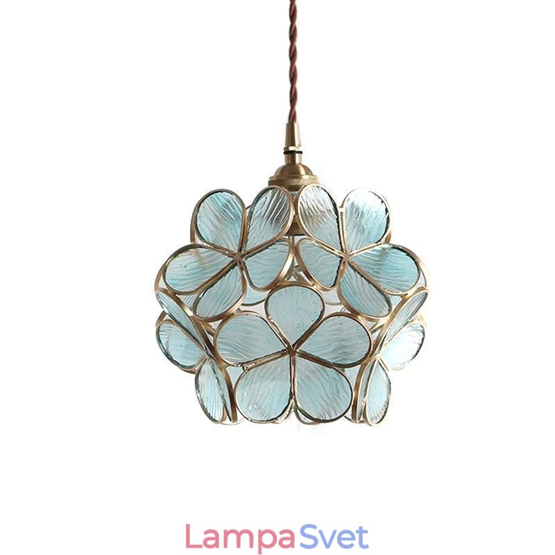 Severské kreatívne závesné svietidlo Sklenené domáce osvetlenie Lampa v tvare okvetného lístka Nočná lampa