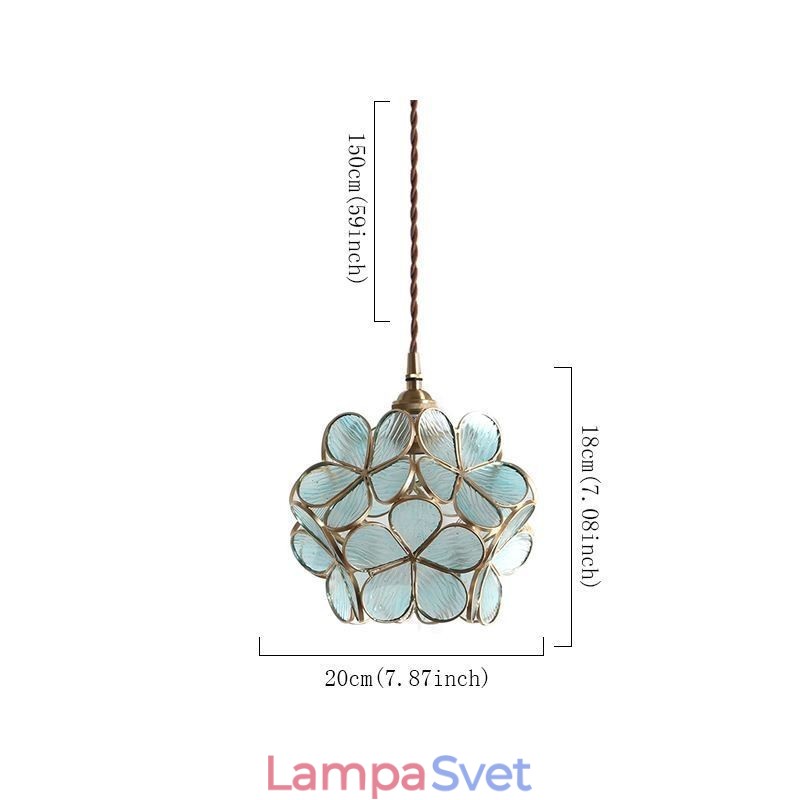 Severské kreatívne závesné svietidlo Sklenené domáce osvetlenie Lampa v tvare okvetného lístka Nočná lampa