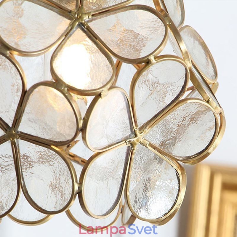 Severské kreatívne závesné svietidlo Sklenené domáce osvetlenie Lampa v tvare okvetného lístka Nočná lampa