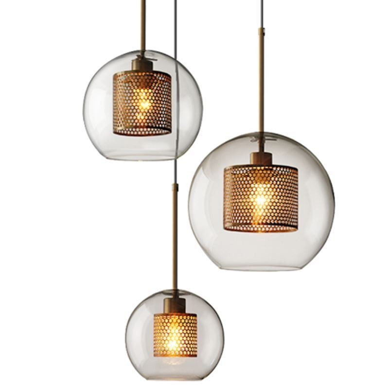 Severské závesné svietidlo Sklenené domáce osvetlenie Lampa okrúhleho tvaru gule Nočná lampa