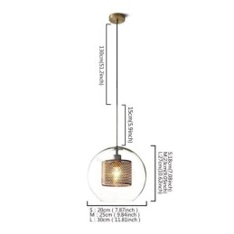 Severské závesné svietidlo Sklenené domáce osvetlenie Lampa okrúhleho tvaru gule Nočná lampa